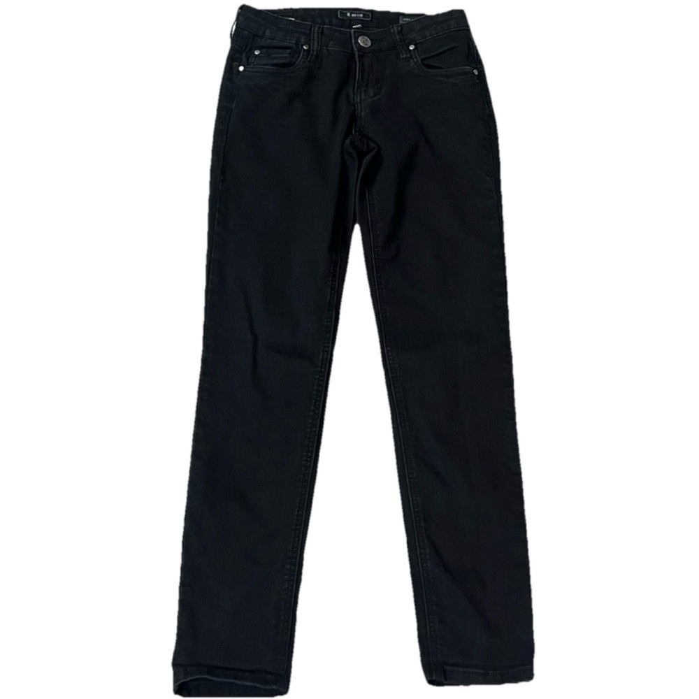 STS Blue Joey Relaxed Boyfriend Fit Skinny Straight Jeans Solid Black Low Rise 0